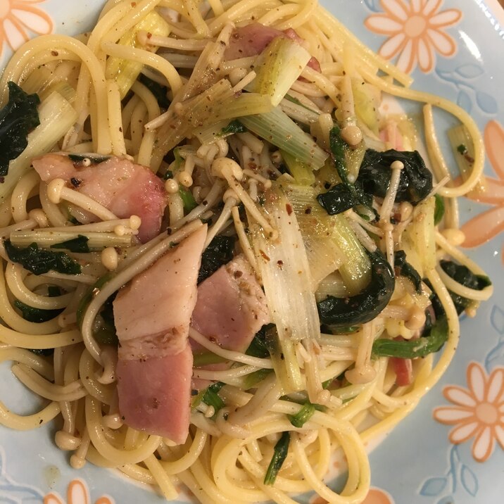 和風パスタ めんつゆ